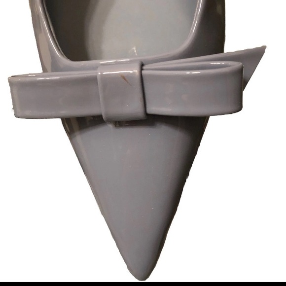 Marc Fisher RAYMA Pump Slingback Heels Patent 10M NWT Light Blue BOW $99 NIB - Picture 9 of 10